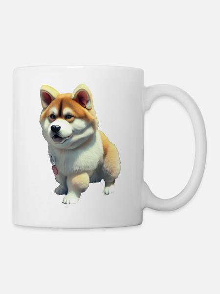 Akita Hund - Akita - Tasse - Weiß