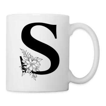 Lettre S - Mug blanc - blanc - Droite