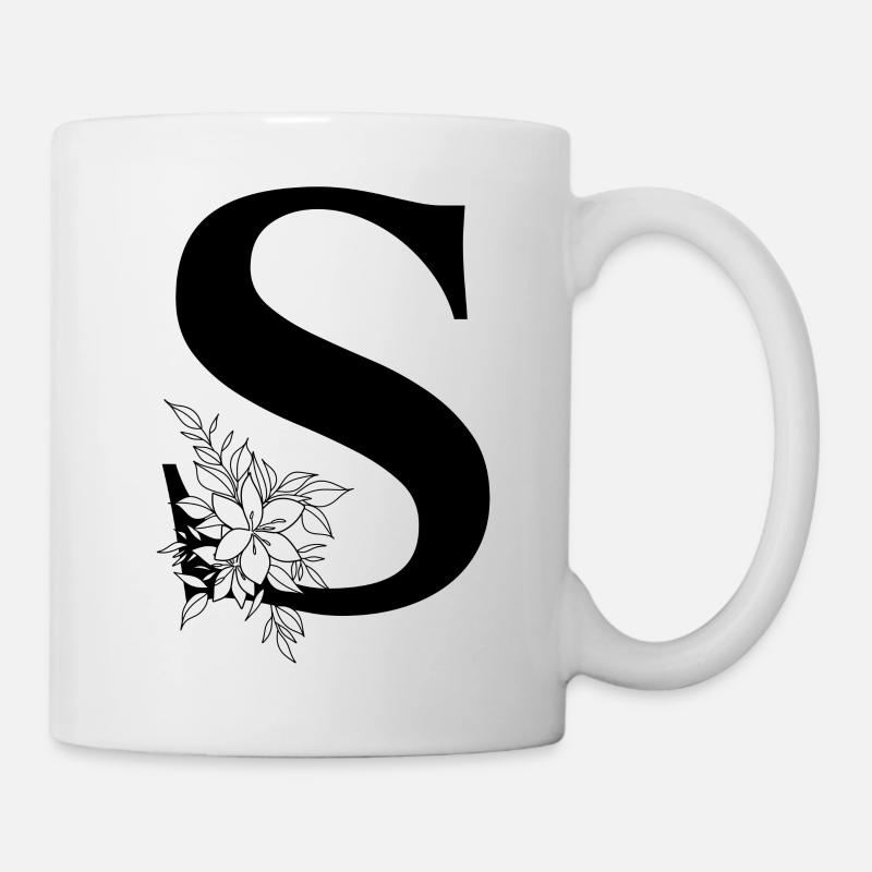 Buchstabe S - Tasse - Weiß