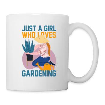 JUST A GIRL WHO LOVES GARDENING - Mug - white - Right
