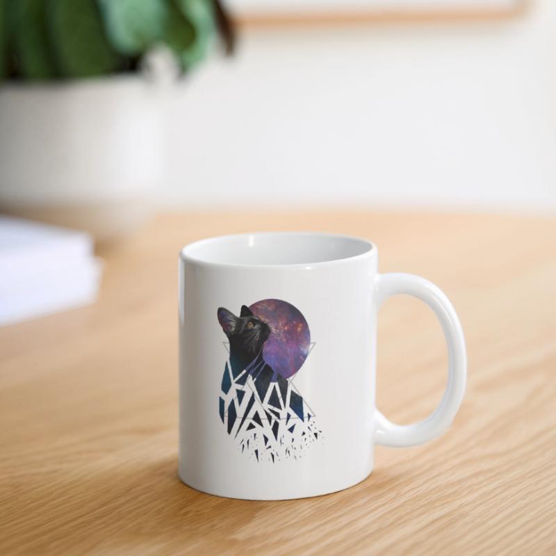 Chat de l’espace - série d’animaux de l’espace Mug blanc