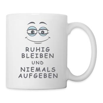 Niemals aufgeben - Tasse - Weiß - Rechts