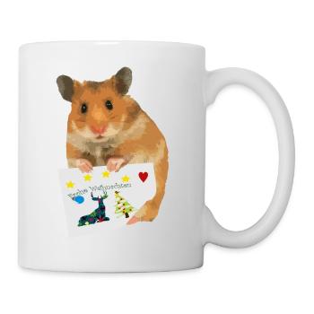 Hamster vous souhaite un joyeux Noël - Mug blanc - blanc - Droite