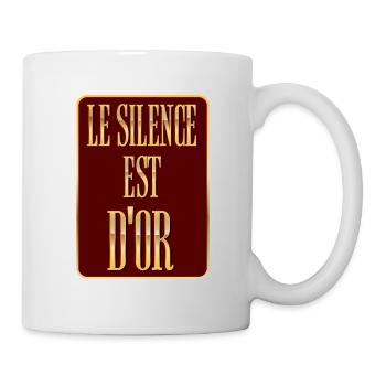 Le silence est d'or - Mug blanc - blanc - Droite