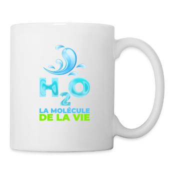 l'eau, la Molecule de la vie - Mug blanc - blanc - Droite
