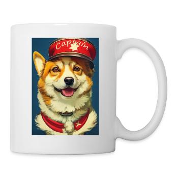 Capitaine Corgi - Mug blanc - blanc - Droite