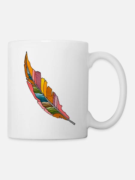 Feder - Tasse - Weiß