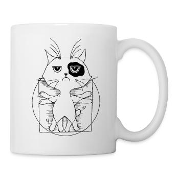 Chat de Vinci - Mug blanc - blanc - Droite