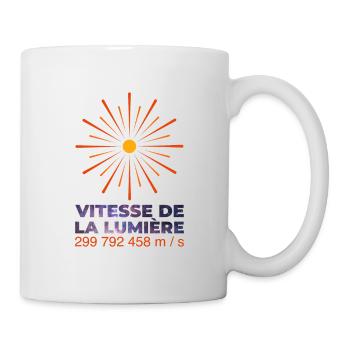 Vitesse de la lumière - Mug blanc - blanc - Droite