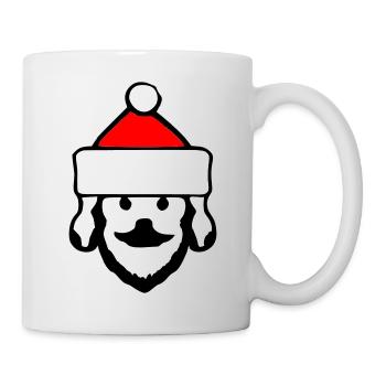 Santa Claus Dog Christmas Dogs Vector - Mug - white - Right