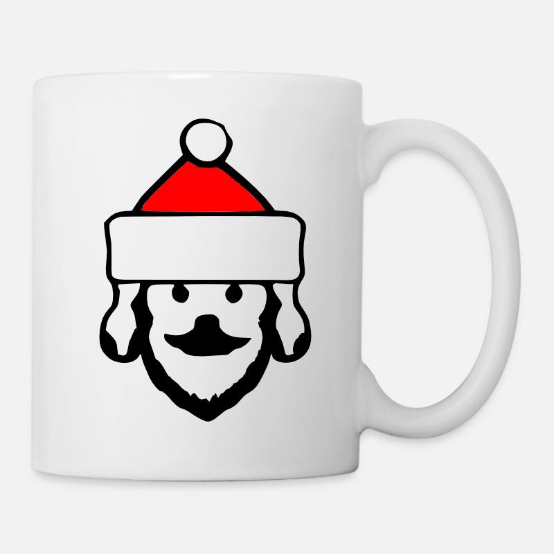 Weihnachtsmann Hund Weihnachten Hunde Vektor - Tasse - Weiß