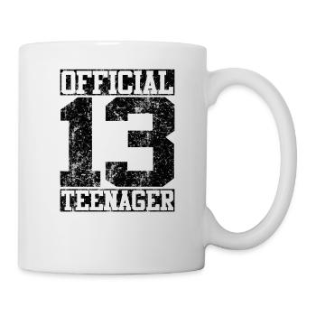 Officiellement un adolescent - Regard affligé - Mug blanc - blanc - Droite