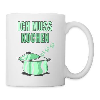 Ich muss Kochen Bla Bla Bla - Tasse - Weiß - Rechts