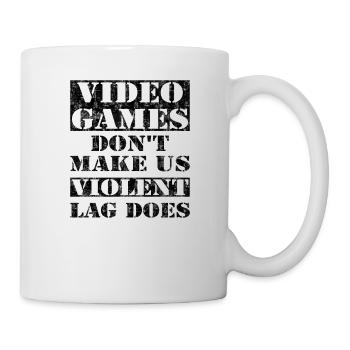 Videospiele machen uns nicht gewalttätige Verzögerungen - Tasse - Weiß - Rechts
