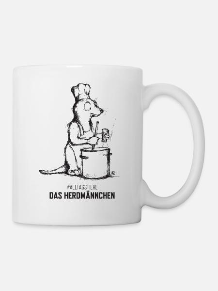 Das Herdmännchen - Tasse - Weiß