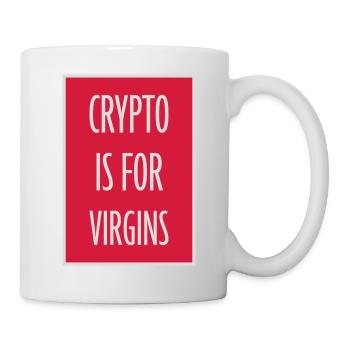 crypto is for virgins - Mug - white - Right