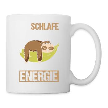 Ich schlafe nicht Ich spare Energie - Tasse - Weiß - Rechts