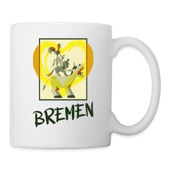 Brême Allemagne Ville Skyline Accueil Amour - Mug blanc - blanc - Droite