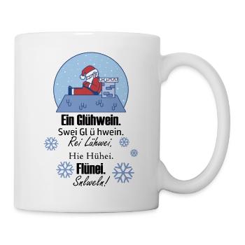 Ein Glühwein, swei Glühwein - Tasse - Weiß - Rechts
