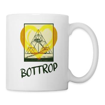 Bottrop Germany City Skyline Tetrahedron Heart - Mug - white - Right