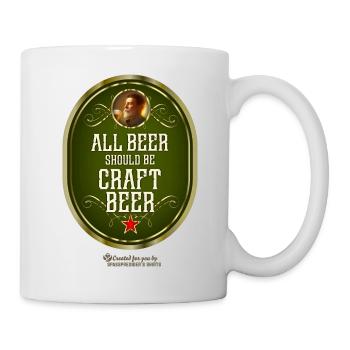 Craft Beer T-shirt design with funny saying - Mug - white - Right