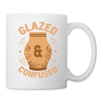 Glazed & Confused Pottery Ceramics Artist - Tasse - Weiß - Rechts