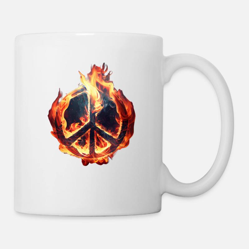 Flame sends peace - Mug - white