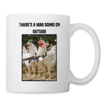 Il y a une guerre en cours à l’extérieur de Bird World Gang - Mug blanc - blanc - Droite
