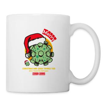 Merry Christmas and good tidings too - Tasse - Weiß - Rechts