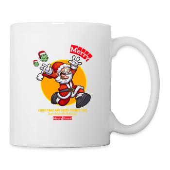 Santa merry christmas and good tidings too - Tasse - Weiß - Rechts