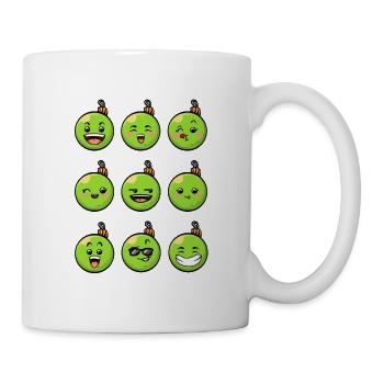 9 Weihnachtskugeln #4/10 Grün - Tasse - Weiß - Rechts