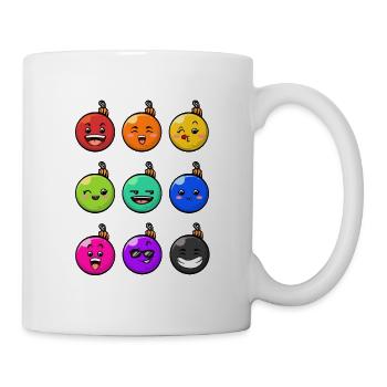 9 Christmas baubles #10/10 colorful - Mug - white - Right