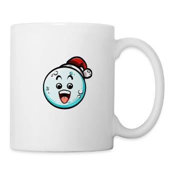 Schneeball mit Weihnachtsmütze #3/9 - Tasse - Weiß - Rechts