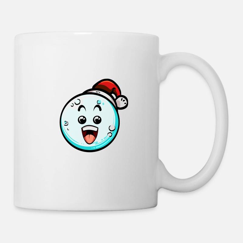 Boule de neige avec chapeau de Noël #3/9 - Mug blanc - blanc