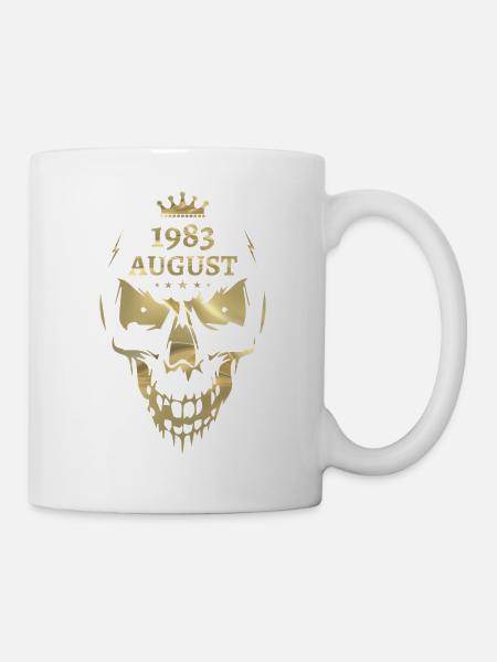 Août 1983 Skull Gold - Mug blanc - blanc