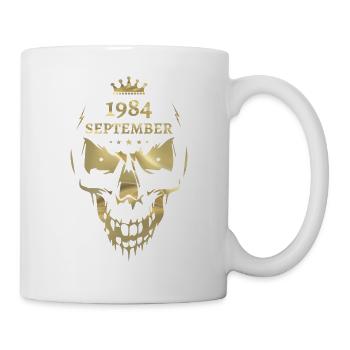 Septembre 1984 Skull Gold - Mug blanc - blanc - Droite