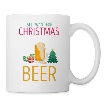 All I Want For Christmas Is A Cold Beer Retro - Mug - white - Right
