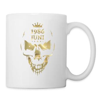 Juni1986 Totenkopf Gold - Tasse - Weiß - Rechts