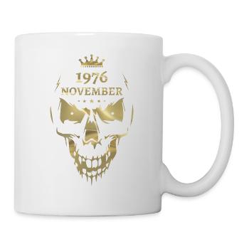November 1976 Totenkopf Gold - Tasse - Weiß - Rechts
