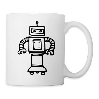 Robot 77a0re9 - Mug blanc - blanc - Droite