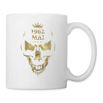 Mai 1962 Totenkopf Gold - Tasse - Weiß - Rechts