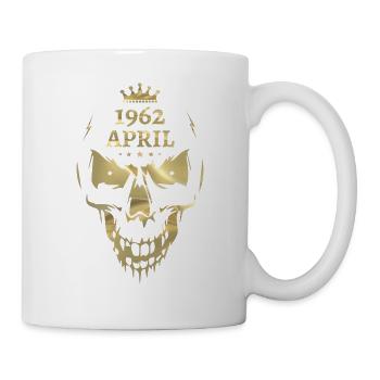 April 1962 Totenkopf Gold - Tasse - Weiß - Rechts