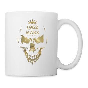 März 1962 Totenkopf Gold - Tasse - Weiß - Rechts