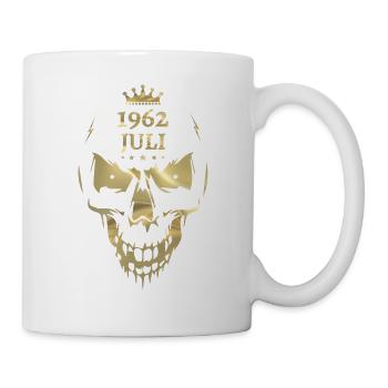 Juli 1962 Totenkopf Gold - Tasse - Weiß - Rechts