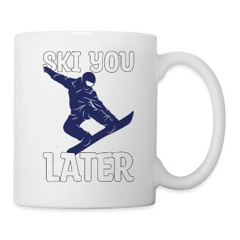 Ski Snowboarder Snowboard Gift - Mug - white - Right