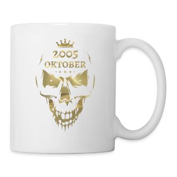 Oktober 2005 Totenkopf Gold - Tasse - Weiß - Rechts