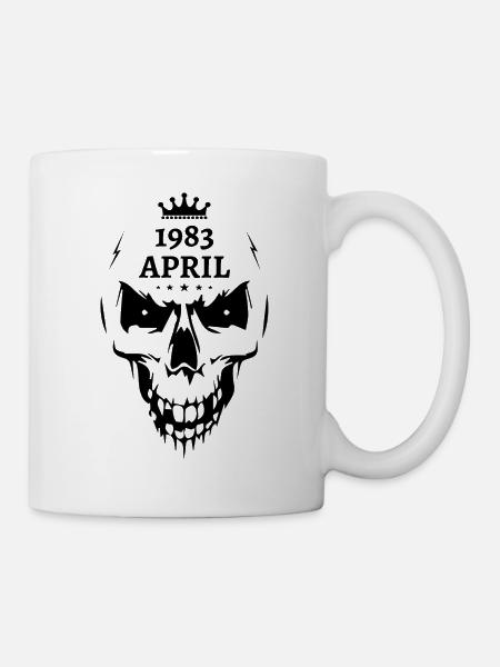 April 1983 Totenkopf - Tasse - Weiß