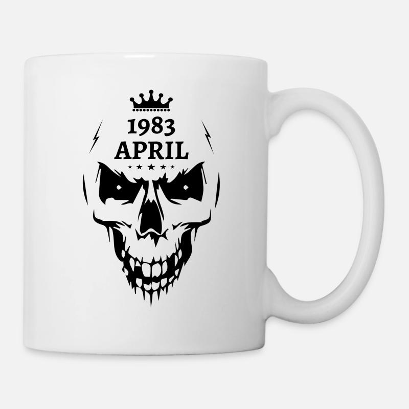 April 1983 Totenkopf - Tasse - Weiß
