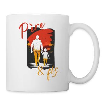 père et fils/dad fête des pères - Mug blanc - blanc - Droite