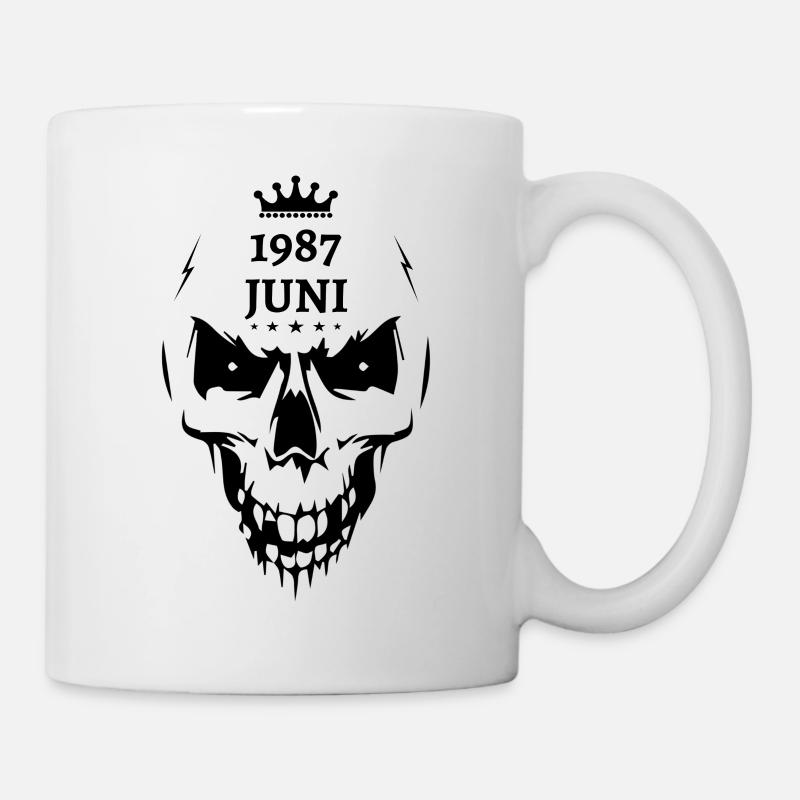 Juni 1987 Totenkopf - Tasse - Weiß